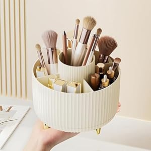 Make up brush storage bin